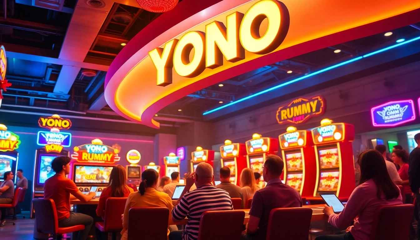 Players engaging in YONO RUMMY, experiencing thrilling competition with vibrant colors and interactive gameplay.